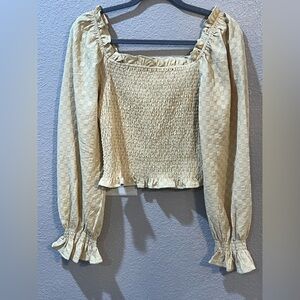 Pink Lily Smocked Blouse